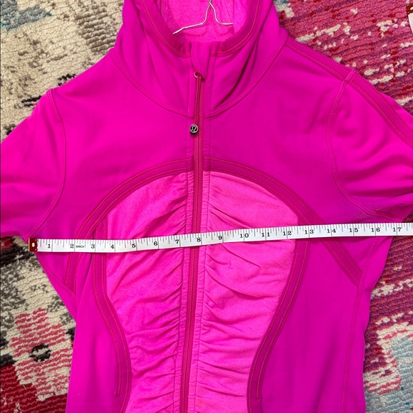 Lululemon Pure Balance Paris Pink Zip-Up Hoodie Jacket. Size 6 - Picture 6 of 7